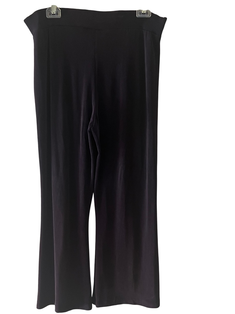 Chico's dark purple and white shirt and Wide-Leg Pull-On Pants